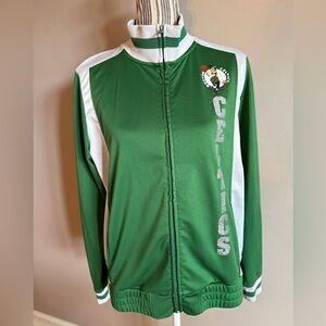 NBA Green and White Celtics Women's Jacket